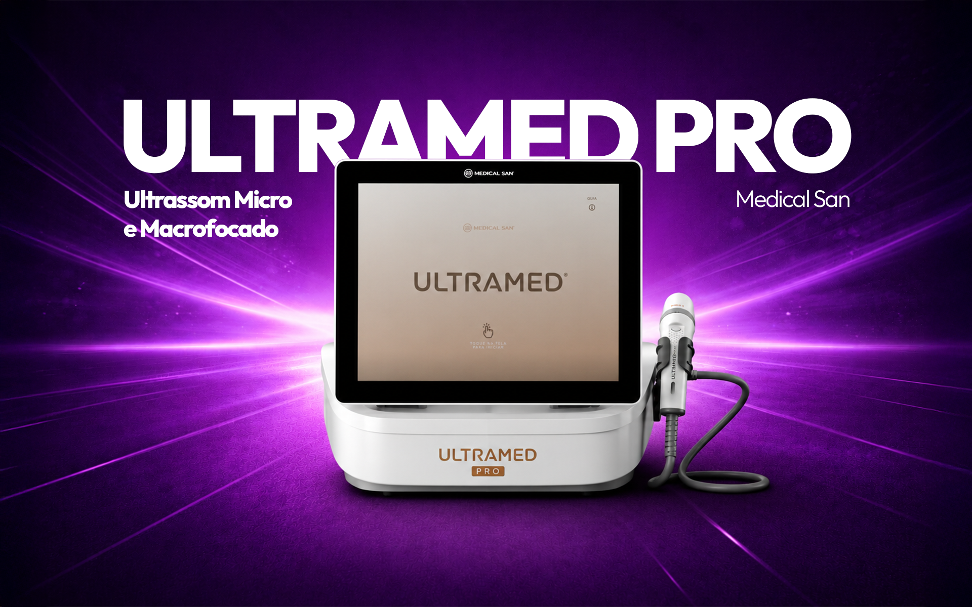 equipamento ultramed pro ultrassom micro e macrofocado da medical san
