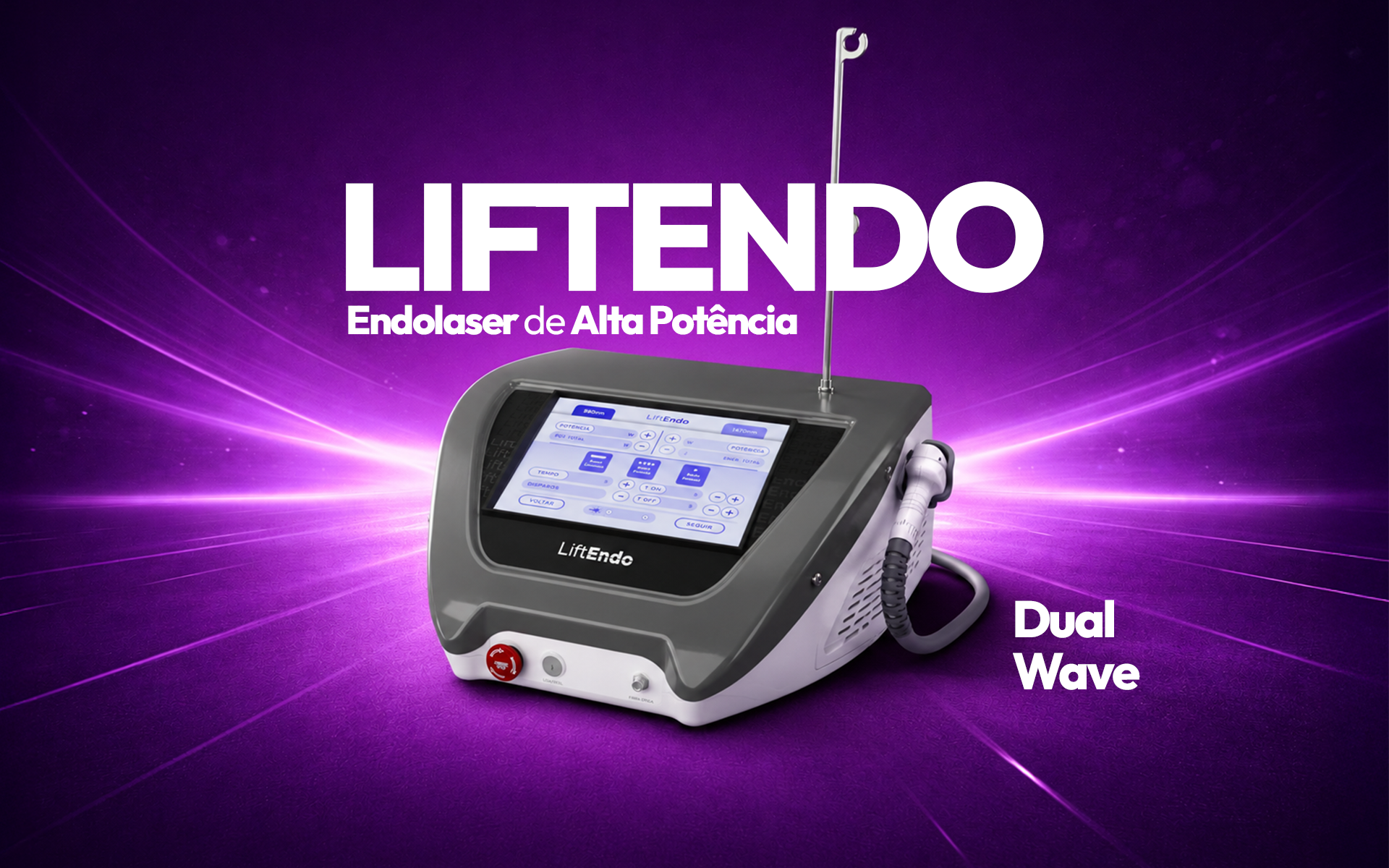 equipamento liftendo endolaser dual wave medical san